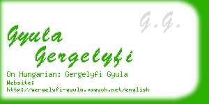 gyula gergelyfi business card